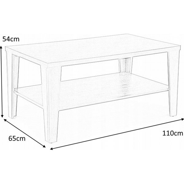 Table basse Harper 110 cm - Chne Sonoma