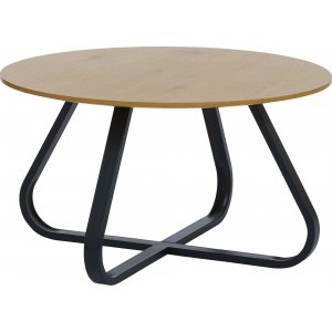 Lapis salontafel 80 cm - Eiken/zwart