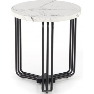 Table basse Tisvilde 40 cm - Marbre blanc/noir