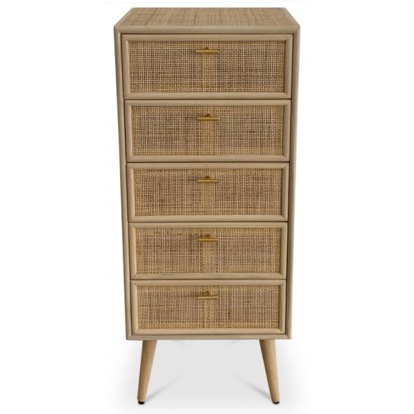 Rotan ladekast met 5 lades - React + Meubelpoten Rotan ladekast met 5 lades - React + Meubelpoten