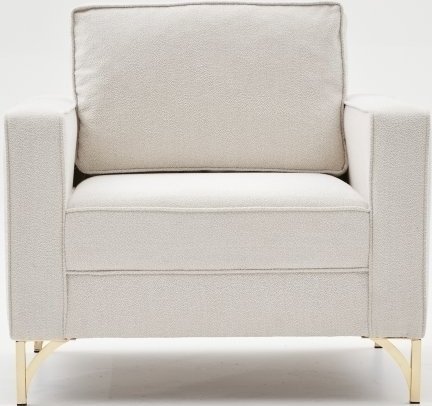 Fauteuil Berlin - Blanc crème/or Fauteuil Berlin - Blanc crème/or