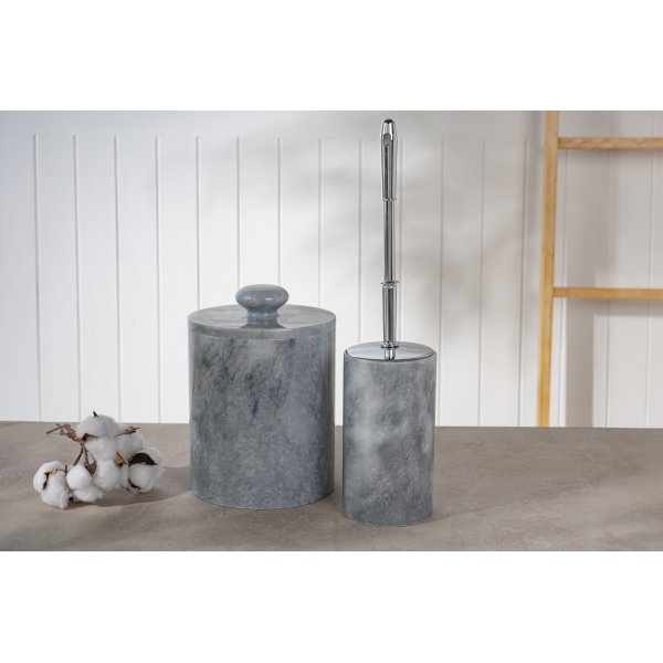 Badrumsset i grå marmor från Verona med 2 delar Badrumsset i grå marmor från Verona med 2 delar