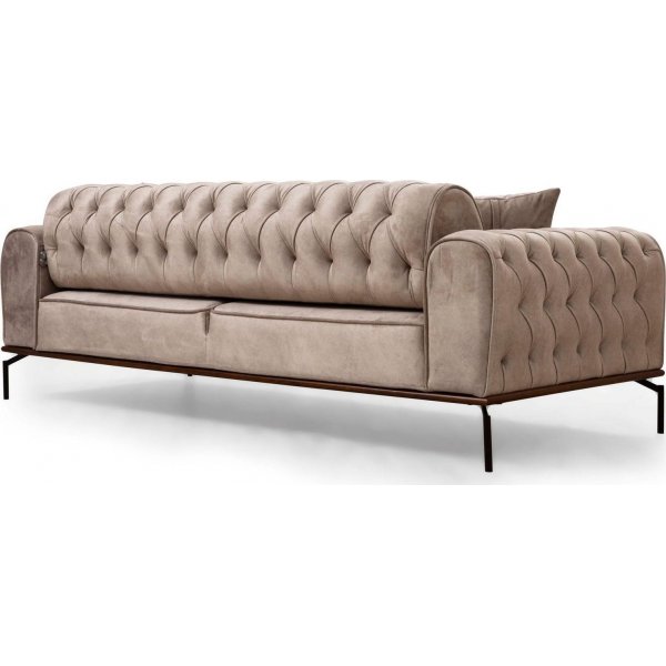 Siesta Capitone 3-sits soffa - Cream Siesta Capitone 3-sits soffa - Cream