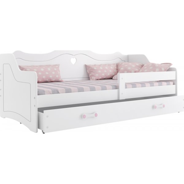 Julia barnsng med lda 80 x 160 cm - Vit