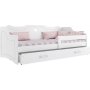 Julia barnsng med lda 80 x 160 cm - Vit