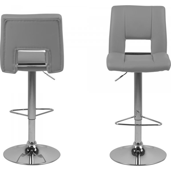 Tabouret de bar Sylvia - PU gris