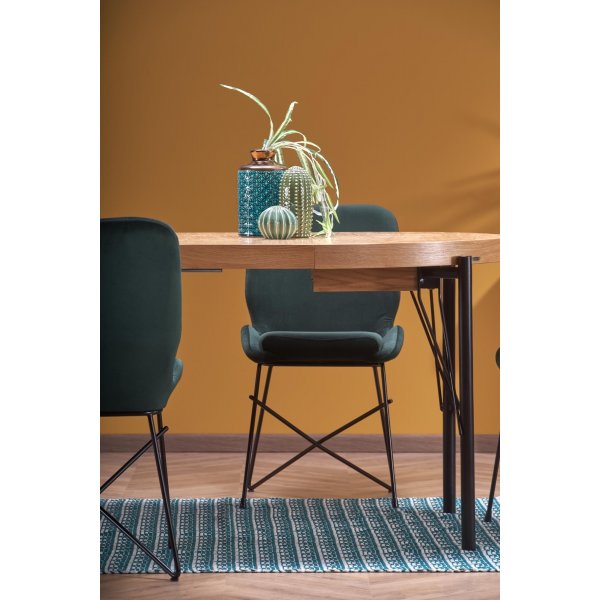 Table  manger Dante 100-300 cm - Chne/noir