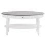 Viktor soffbord ovalt 105x65 - Vit/gr