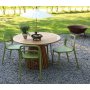 Matgrupp Salt teak: Teakbord runt 120 cm inklusive 4 st Nordan stolar