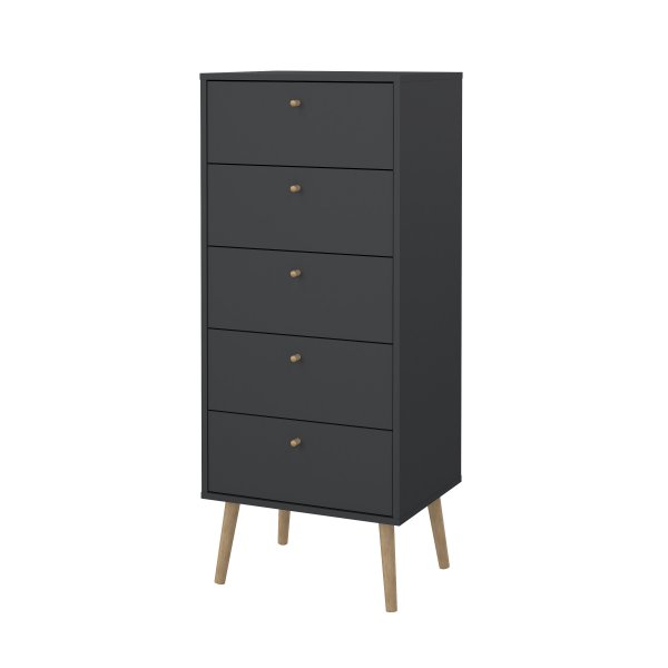 Bodo Byrå med 5 lådor - Matt grå Bodo Byrå med 5 lådor - Matt grå