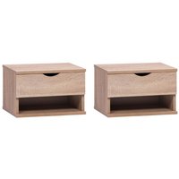 Britta sängbord 2-pack vägghängt - Oljad ek Britta sängbord 2-pack vägghängt - Oljad ek