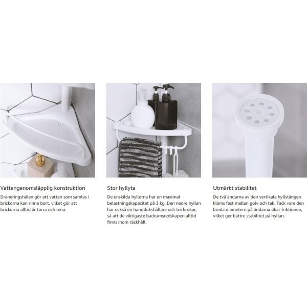 tagre de douche Abarema - Blanc