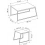 Pal soffbord 88 x 50 cm - Ljus mocka/svart