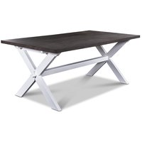Nomi matbord med x-ben 180 cm - Vit/Brungrå Nomi matbord med x-ben 180 cm - Vit/Brungrå