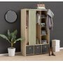 Lola garderob - Ek/beige/gr