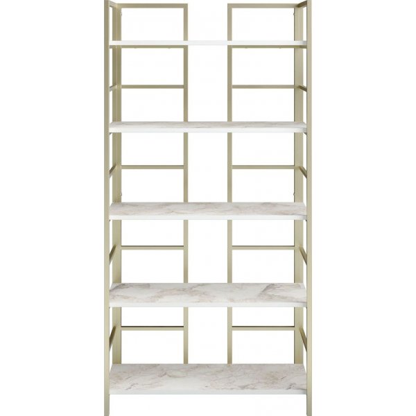 Tinleys bokhylla - Guld/vit