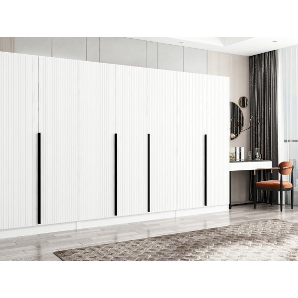 Cikani garderob 315x52x210 cm, variant A - Vit Cikani garderob 315x52x210 cm, variant A - Vit