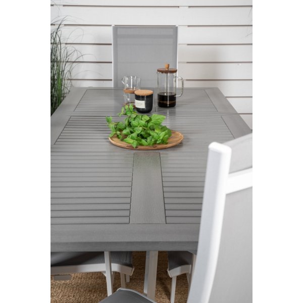 Albany utematgrupp med 6 st Copacabana stolar - Grå/Vit Albany utematgrupp med 6 st Copacabana stolar - Grå/Vit