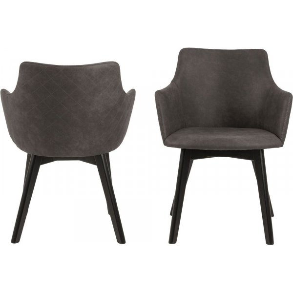 Bella Karmstol - Antracitgrå/svart Bella Karmstol - Antracitgrå/svart