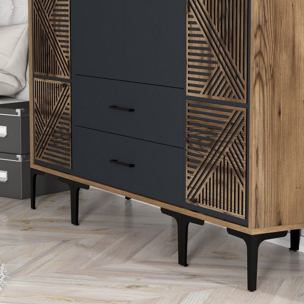 Kumsal garderob 11 Valnt/antracit