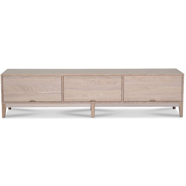 Borgholm mediabnk 188 cm XL - Whitewash