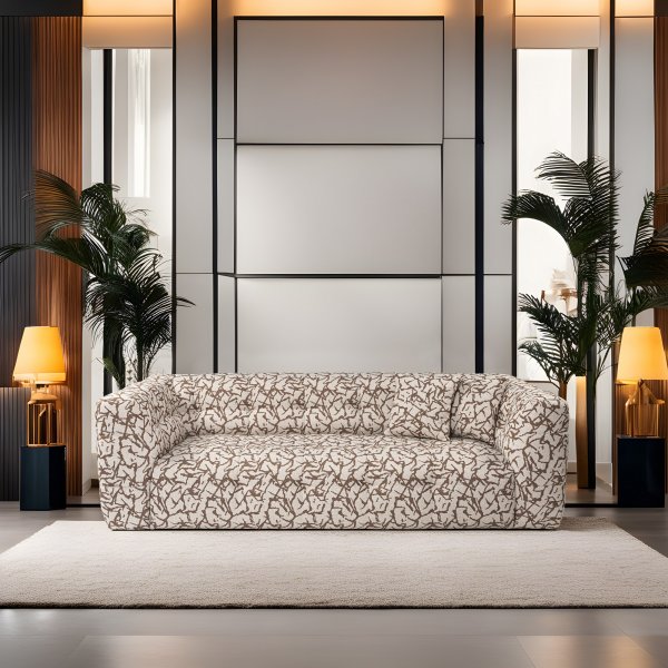Cady 3-sits soffa - Beige/brun Cady 3-sits soffa - Beige/brun