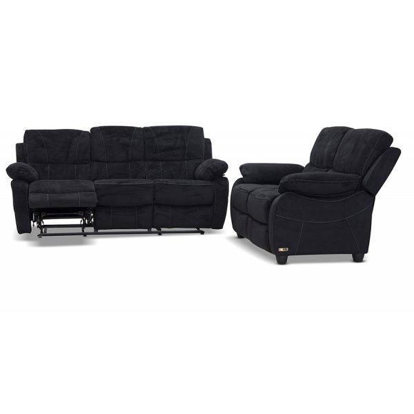 Cheers Kensington Recliner soffor 3-sits + 2-sits - Svart