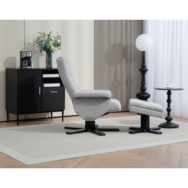 Ftlj med fotpall - Stllbar + Mbeltassar