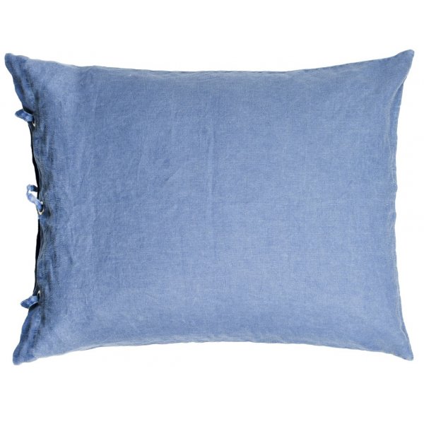 Kuddfodral Linne 50x60 cm blå stentvätt - Olsson & Jensen
