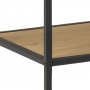 Seaford bokhylla 135x150 cm - Ek/svart
