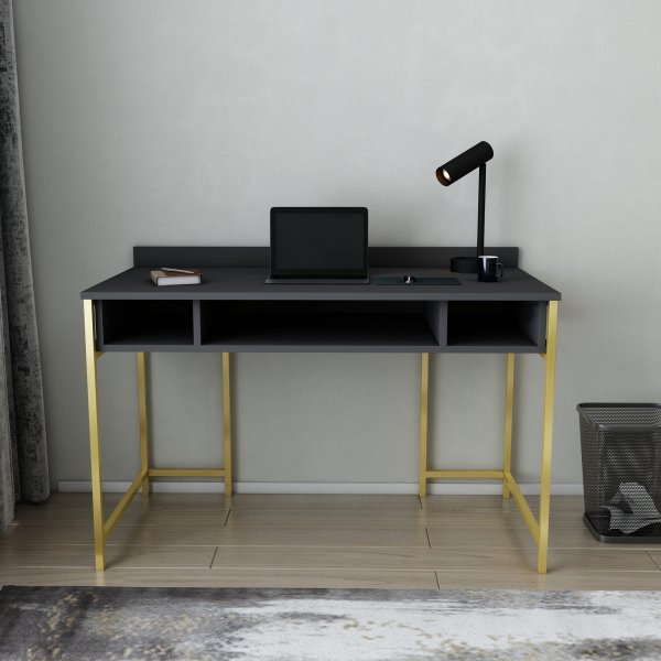 Bureau Alma 120 x 60 cm - Or/anthracite Bureau Alma 120 x 60 cm - Or/anthracite