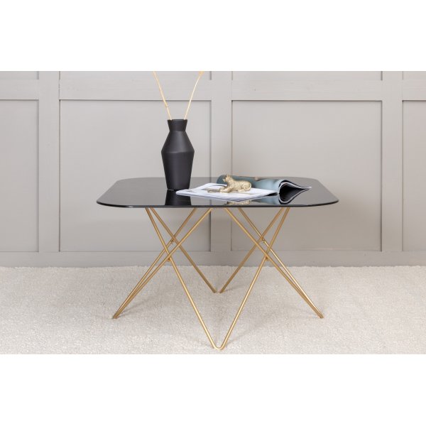 Michel soffbord 80 x 80 cm - Svart marmor Michel soffbord 80 x 80 cm - Svart marmor