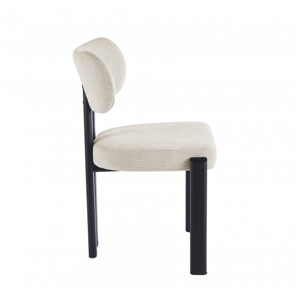 Matgrupp Salvador matbord �120cm i gr� sten med 4st Callum matstol i beige tyg