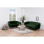 Ria 3-sits soffa grn sammet