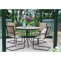 Holmsund matgrupp bord inkl. 4 stolar - Svart/Brun Holmsund matgrupp bord inkl. 4 stolar - Svart/Brun