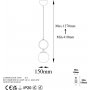 Ring taklampa 13433 - Guld