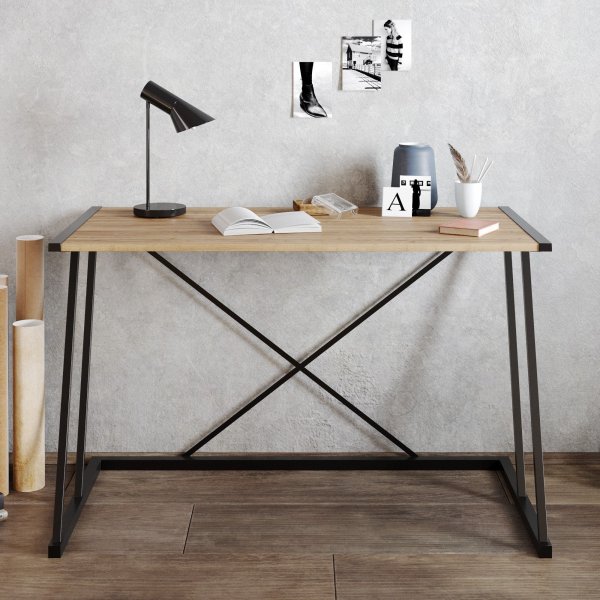 Bureau Anemon 120x60 cm - Noyer/noir Bureau Anemon 120x60 cm - Noyer/noir