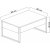 Table basse Lux 90 x 60 cm - Blanc/or