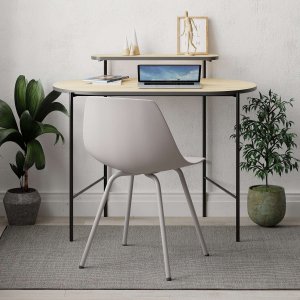 Lob skrivbord 100x72 cm - Ek - Skrivbord med hyllor | lådor, Skrivbord, Kontorsmöbler