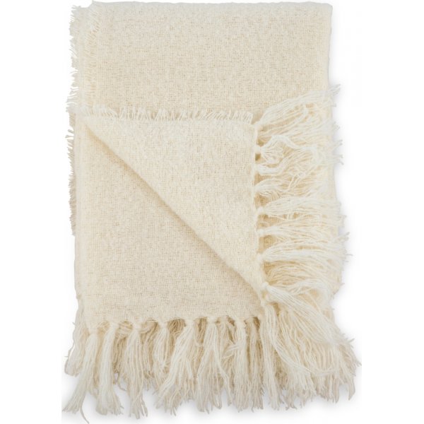 Sten pläd 130x170 cm - Vit Sten pläd 130x170 cm - Vit