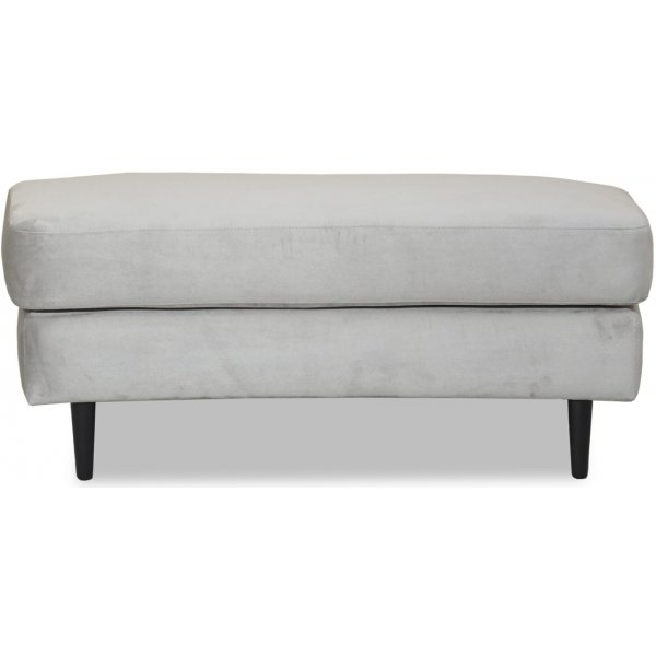 Gotland böjd fotpall - Gråbeige sammet Gotland böjd fotpall - Gråbeige sammet