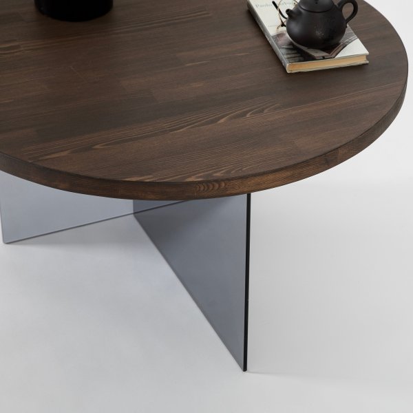 Table basse Serenity Ø70 cm - Noyer/gris foncé Table basse Serenity Ø70 cm - Noyer/gris foncé