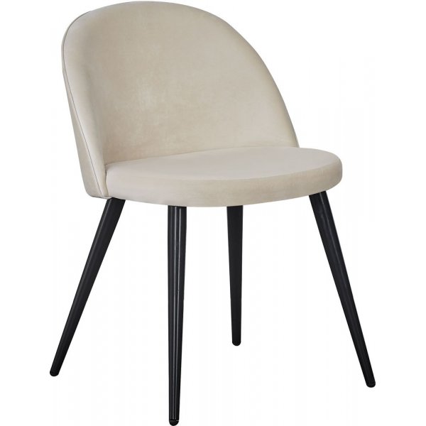 Alice matstol - Svart/beige sammet Alice matstol - Svart/beige sammet