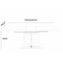 Rartliff matbord 160-200 cm förlängningsbart - Vit / Metall Rartliff matbord 160-200 cm förlängningsbart - Vit / Metall