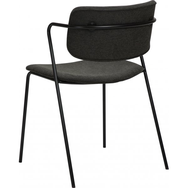 Chaise de salle à manger Zed - Tissu noir Chaise de salle à manger Zed - Tissu noir