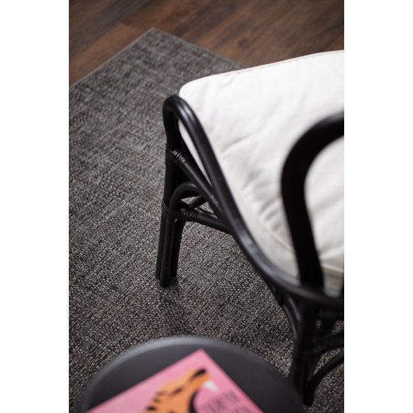 Capri plat geweven vloerkleed Antraciet