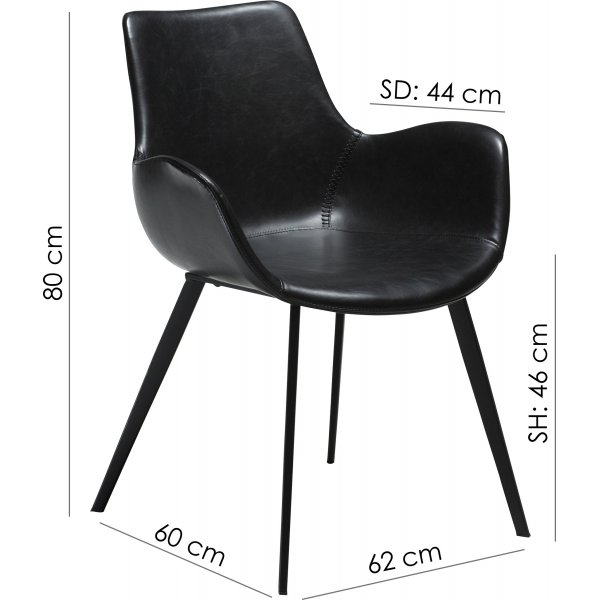 Fauteuil Hype - PU gris Fauteuil Hype - PU gris