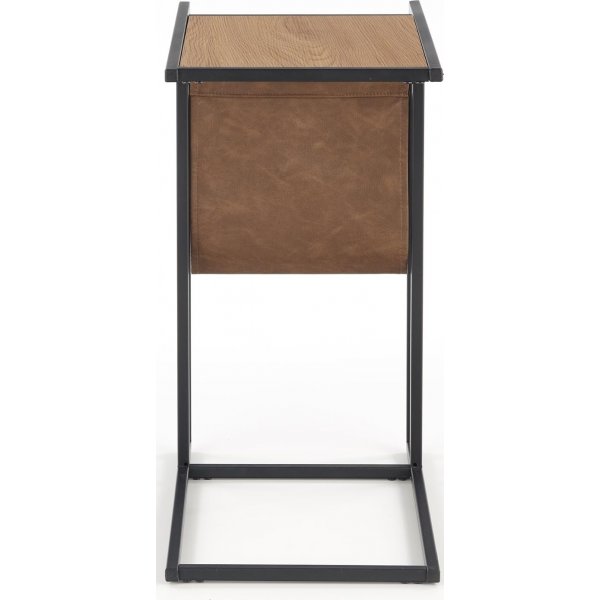 Table d\\\'appoint compacte 47 x 33 cm - Chne/noir