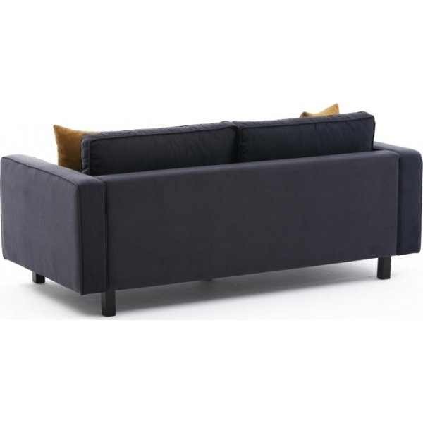 Canapé 2 places Kale - Velours anthracite Canapé 2 places Kale - Velours anthracite
