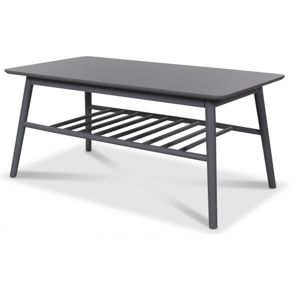 Salt grtt soffbord med hylla 110 x 60 cm